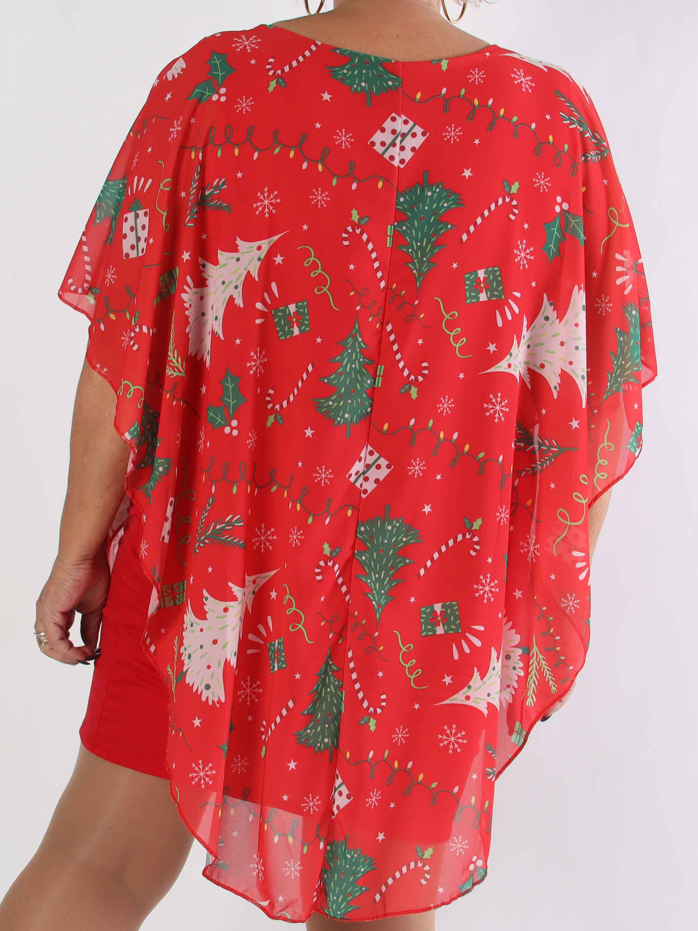 Kenya Christmas - Plus size tunikaklänning med julmotiv på